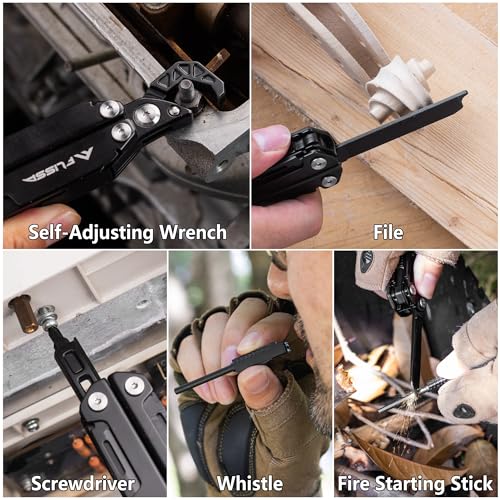 FLISSA 16-in-1 Multitool Wrench - Compact EDC Multi Tool for Camping & Everyday Use