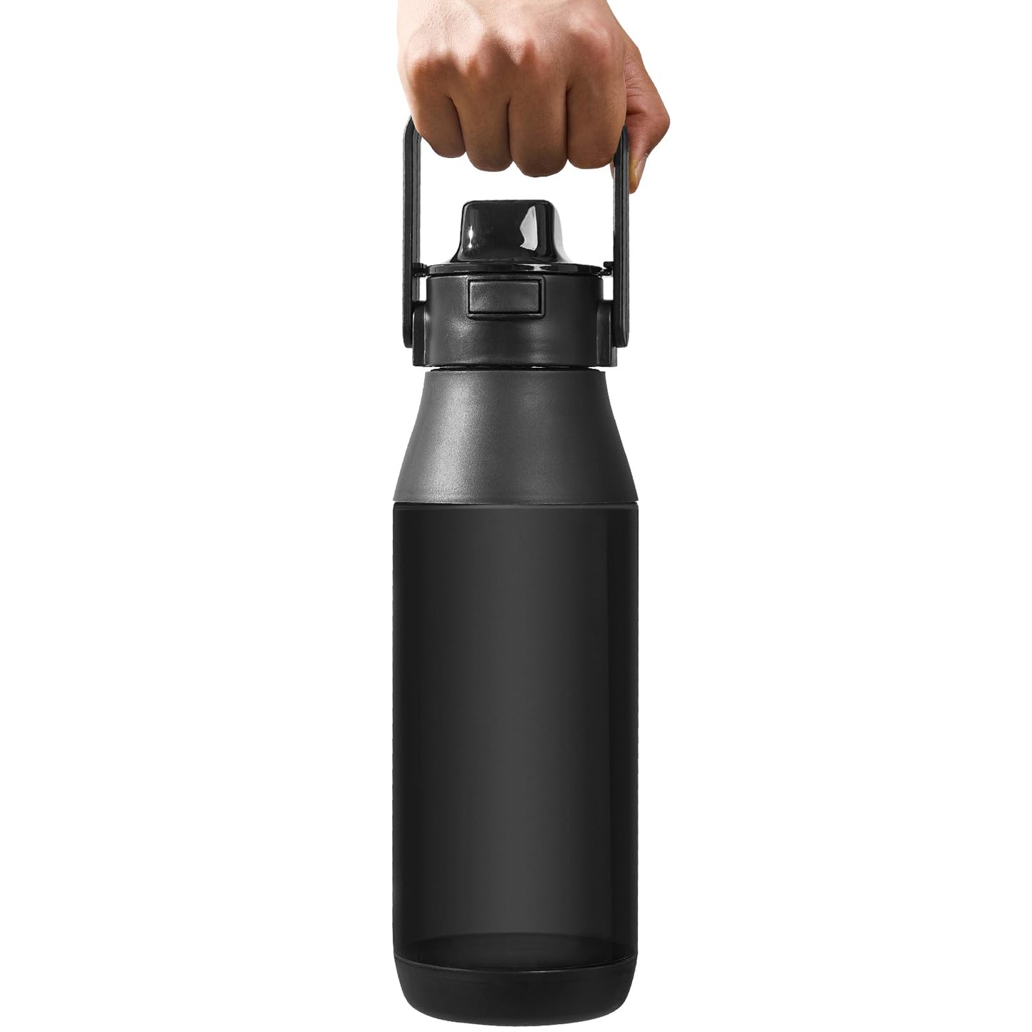 Mungoone 49oz Motivational Sports Water Bottle with Handle - Tritan, BPA Free, Leakproof, Wide Mouth, Fast-Flow Spout Lid for Gym, School, Office, Travel