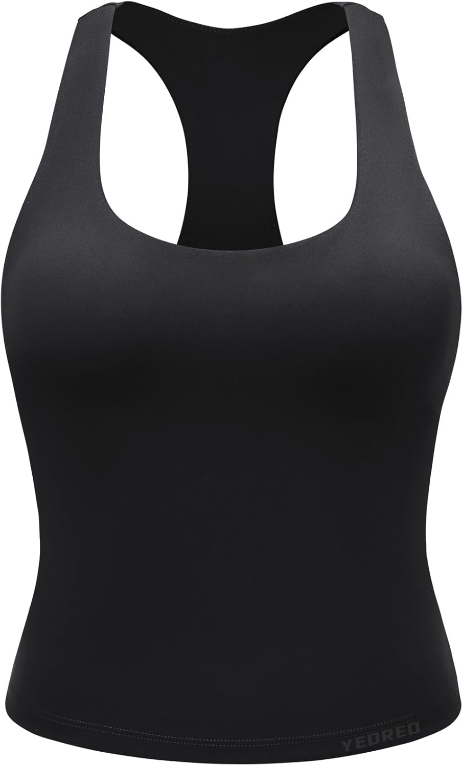 YEOREO Racerback Workout Tank Tops - U Neck Padded Camisole for Women | Sleeveless Gym & Yoga Shirts