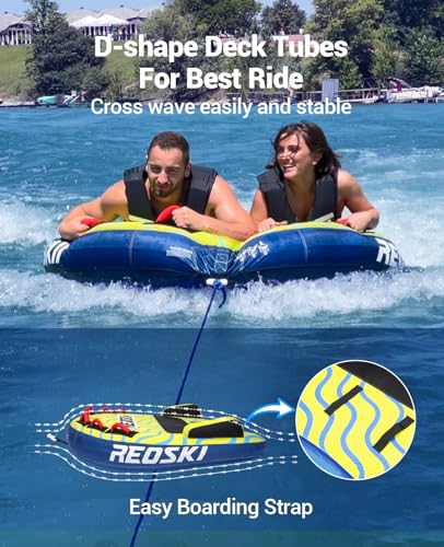 Heavy Duty Towable Tube for Boating - 2-3 Person, Large Capacity