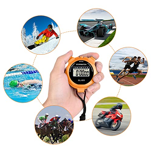 Digital Stopwatch with Large Display - Multi-Function Timer for Sports