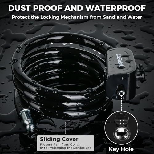 Heavy Duty Bicycle Cable Lock - 4 Feet with Mounting Bracket