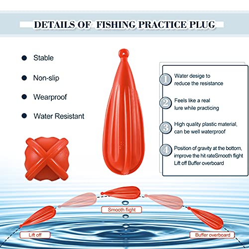 Fishing Practice Plug - Rubber Casting Bait for Kids, 6 Sizes