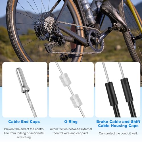 Universal MTB Brake and Shifter Cable Kit - Stainless Steel Replacement Set