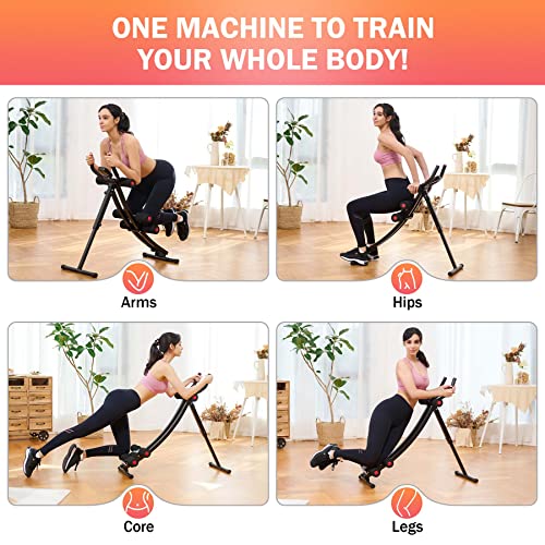 Ab Machine for Home Gym - Core Strength Trainer with 4 Intensities
