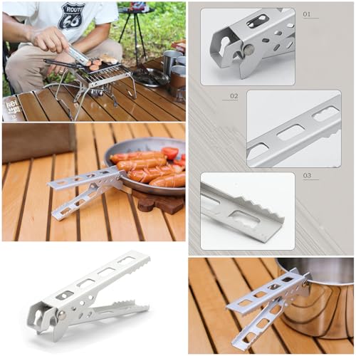 2 Pack Anti-Scald Pot Gripper Clips for Camping Cookware