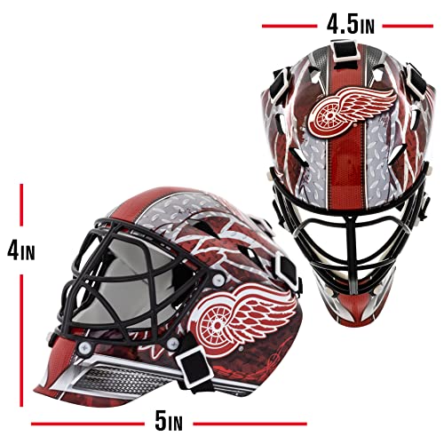 Detroit Red Wings Mini Hockey Goalie Mask with Display Case
