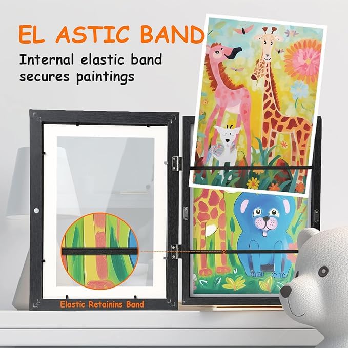 Kids Artwork Frames Changeable - 2-Pack, 8.5 x 11 in Black