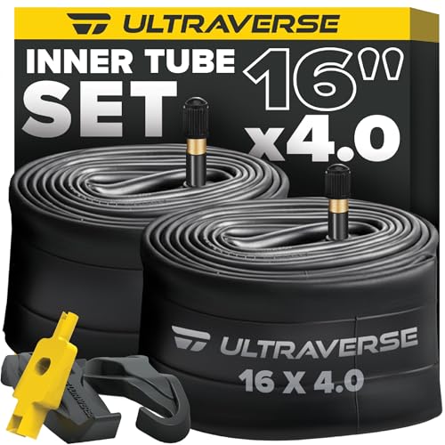 Ultraverse 16 x 4.0 Fat Bike Inner Tube with 32mm Schrader Valve – Fits 16in fat tires