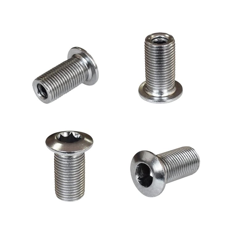 Yuauy 5 pcs for Each Single/Double/Triple Chainring Bolts Screws Disc Crankset Nuts Chainwheel + 10 pcs Washers Fit for Road Bike Mountain Bike MTB (25 pcs)