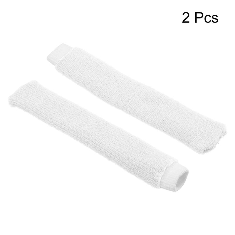 PATIKIL Cotton Feeling Badminton Towel Grip, 2 Pack Nylon Tennis Racket Overgrip Racquet Grip Hand Glue Anti-Skid Sweatband for Golf Bike Handle, White