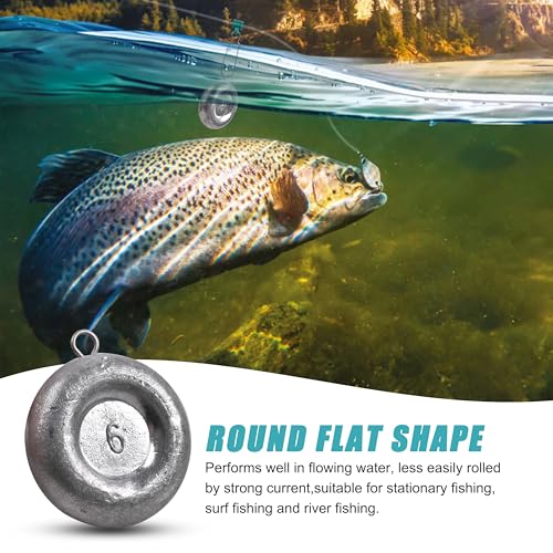 1oz Coin Fishing Sinkers - Disc Weights for Saltwater Fishing - 4pcs