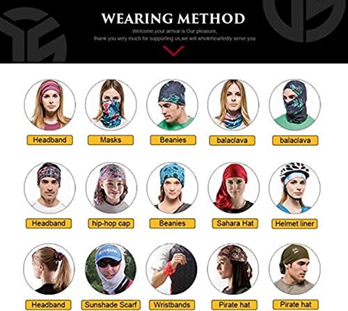 WYSUMMER 4/8Pcs Skull Face Gaiter Bandanas for Neck, Face & Head, Mix Skull-e-8pcs