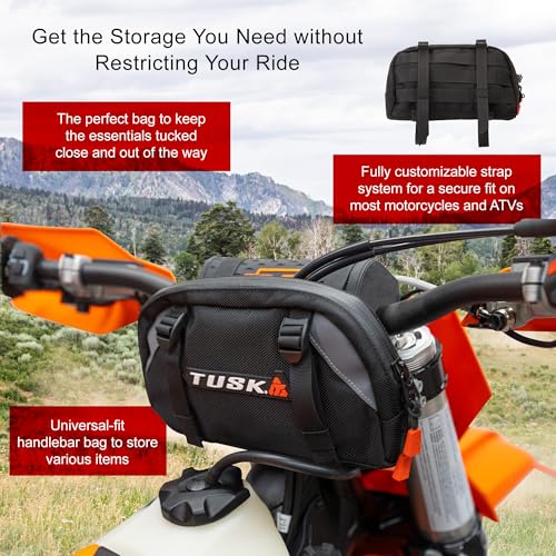 Tusk Handlebar Bag 2.3L - Durable 600D Cycling Storage
