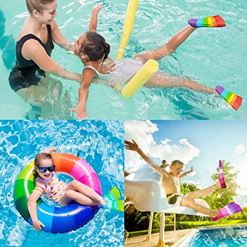 Kids Colorful Flexible Silicone Swim Fins - AAB-3XS (8-11.5) - Training & Snorkeling