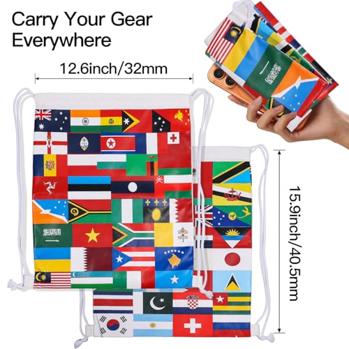 World Cup 2026 Drawstring Bag - Global Flags Design