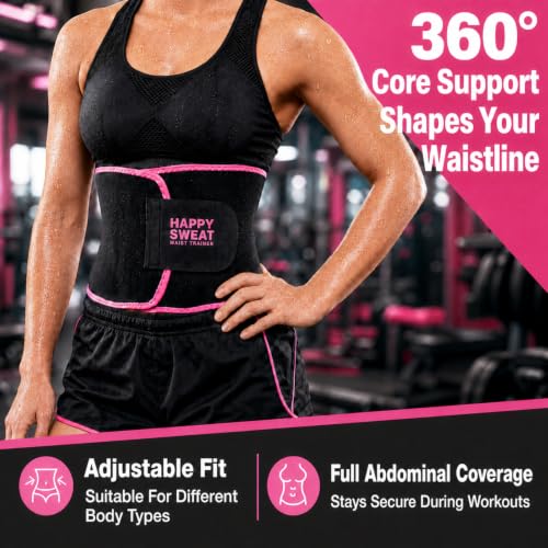 Waist Trainer for Men & Women - Neoprene Sauna Sweat Band - Medium