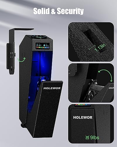 Biometric Gun Safe for Handgun - Quick Access Passcode & Fingerprint