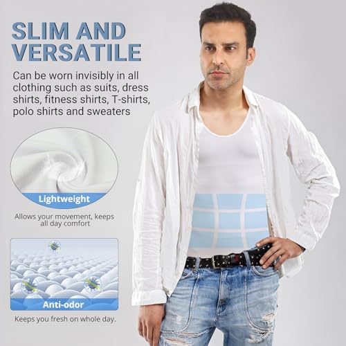 Mens Compression Tank Top - Gynecomastia Slim Shaper Undershirt