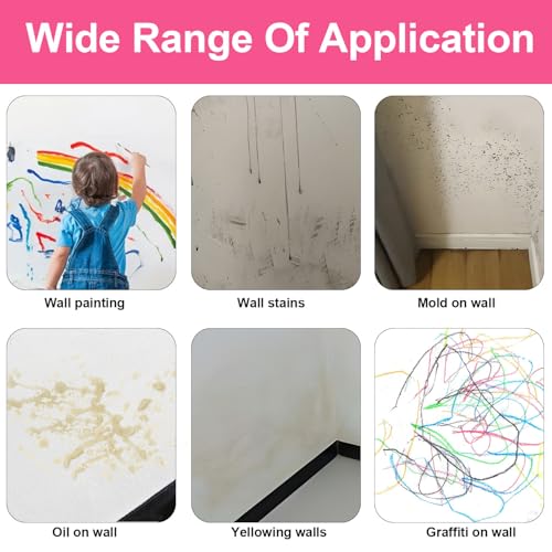 White Paint for Wall 3.5oz Small Roller & Repair Tool Kit - Flat/Ceiling Surfaces Quick Fix for Stains