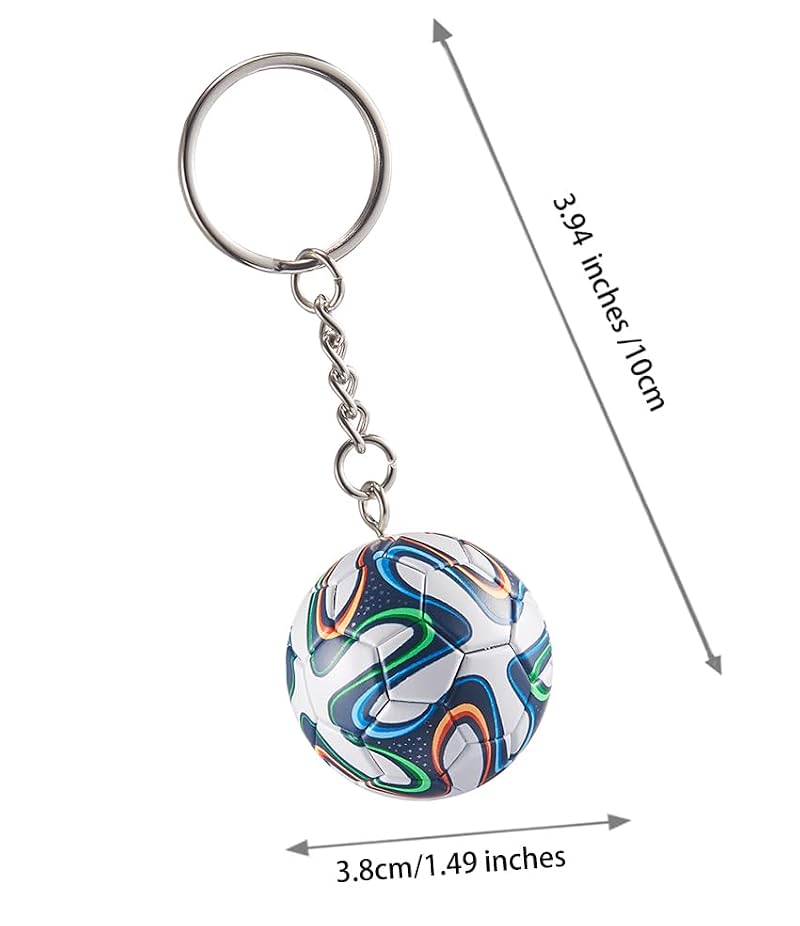Geometric Soccer Ball Keychain - Black & Silver 2014 Braz