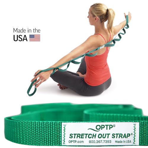 Stretch Out Strap for Yoga & Physical Therapy - 6' Long with Loops