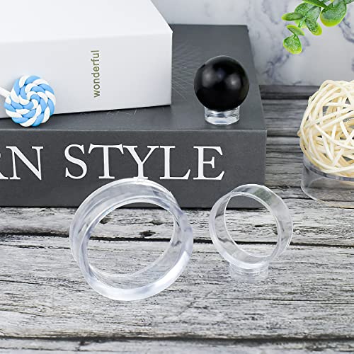 12-Piece Clear Acrylic Sphere Stand Set - Small, Medium, and Large Holders