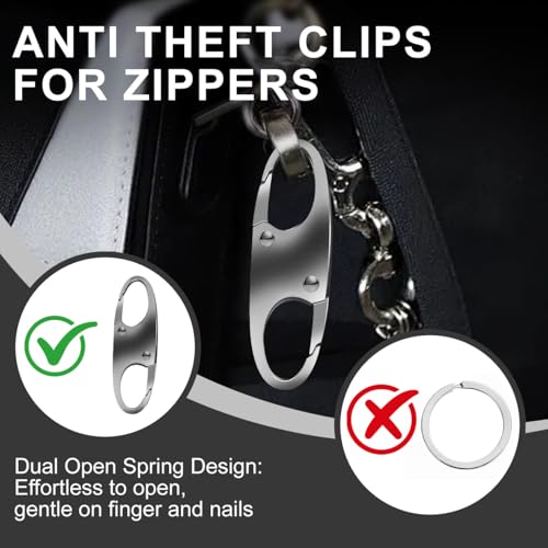 24 Pcs Zipper Clips Anti Theft Dual Opening Design Locks Small S