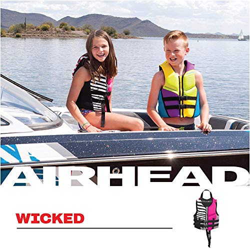 Kwik-Dry NeoLite Flex Life Jacket for Kids - USCG Approved, Child (33-55 Lbs) - Hot Pink