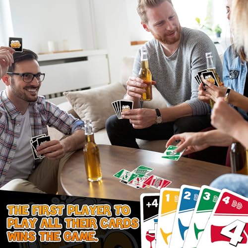 WHODRINK Card Game for Adults - Party & Drinking Games for Groups, Bachelorette & Date Night, 136 Cards