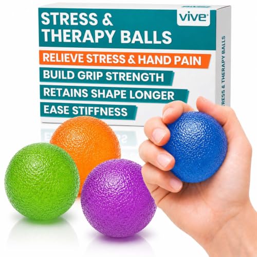 Hand Therapy Stress Balls - Blue Grip Strengthener for Pain Relief