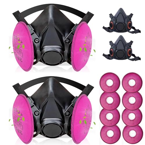 Reusable Respirator Mask with Activated carbon filter cottons for Gas, Organic Vapors