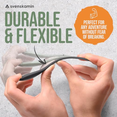 Reusable Camping Spork Set 2-Pack - 3-in-1 Travel Sporks, Lightweight