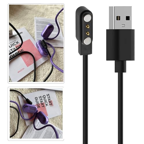 Magnetic Charger Cable for Monster Aria Headphones - 2 Pack Black & White