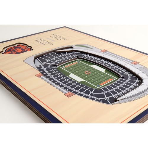 Chicago Bears 3D Stadium Display - Unique Desktop Decor