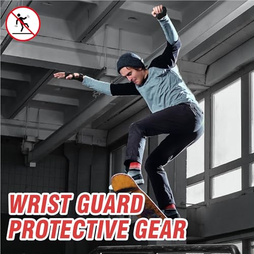 KULEDM Medium Wrist Guard Protective Gear for Skating, Snowboarding & More