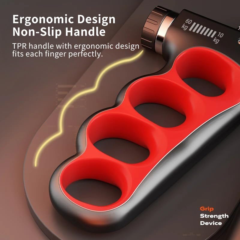 Adjustable Grip Strength Trainer with Counter - Orange