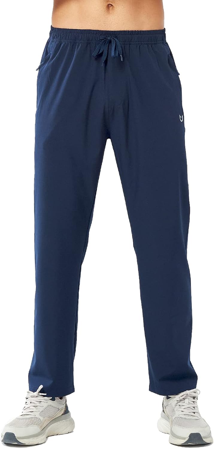 NORTHYARD Men's Athletic Joggers - Lightweight Running Pants with Zipper Pockets | Casual Gym Wear