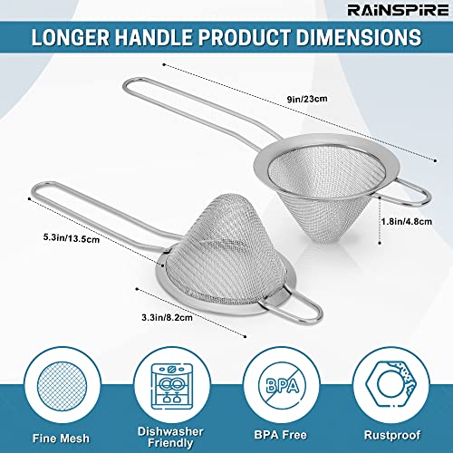 Fine Mesh Tea Strainer with Reinforced Handle - Silver