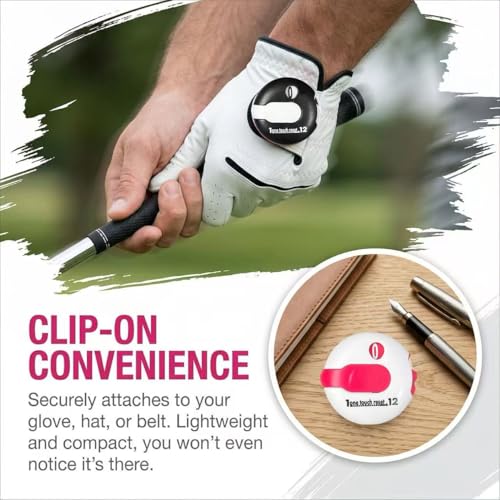 Golf Score Counter - Mini Stroke Tracker with Clip - Pink Tones