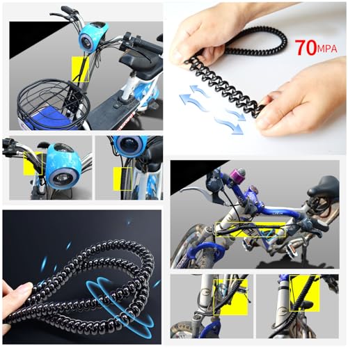Bicycle Brake Cable Housing Protector - 2 Pack TPU Spiral Wrap