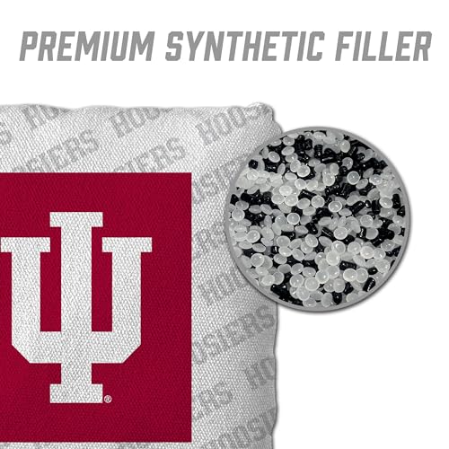 YouTheFan NCAA Indiana Hoosiers Cornhole Bags - All Weather 6x6 Regulation Size