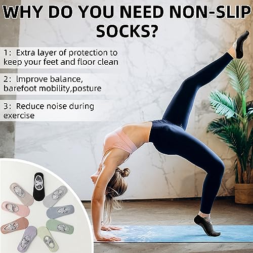 Non-Slip Yoga Socks for Women - Black Fitness Sport Sock
