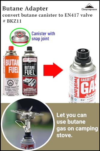 Butane Adapter for Camping Canisters - Black, Model BKZ11