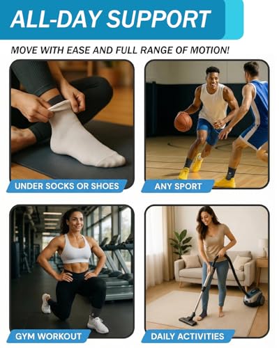 Porston Gray Adjustable Ankle Brace for Men & Women - Support, Stabilization & Injury Recovery