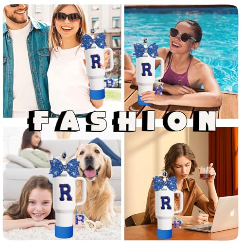 Stanley Cup Accessories Set - 8PCS Silicone Straws & Covers - Dark Blue R