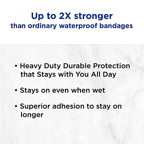 Band-Aid Tough-Strips 100% Waterproof Adhesive Bandages Extra Large