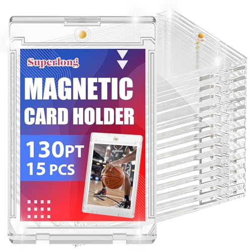 130PT Magnetic Card Holders for Thick Trading Cards - 15ct