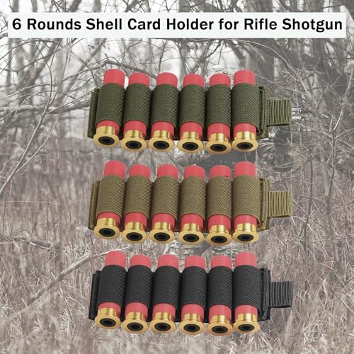 6 Rounds Shotgun Shell Holder - 12/20 Gauge - Tan