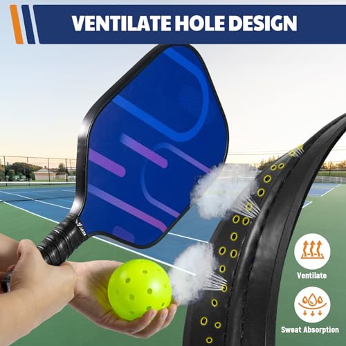 Pickleball Grip Tape - Extra-Length Non-Slip Overgrip - 2 Pack - Black